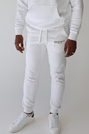 Fleece Joggers in White