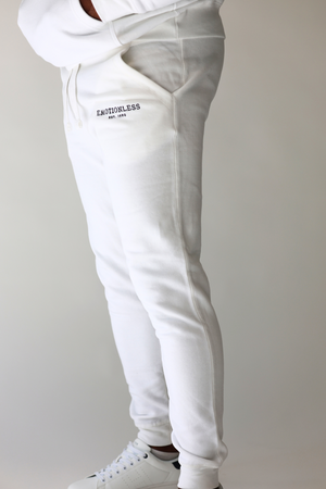 Fleece Joggers in White
