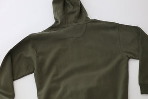 Fleece Hoodie in Military Green