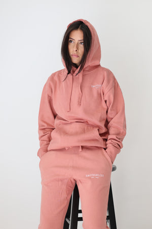 Fleece Hoodie in Salmon