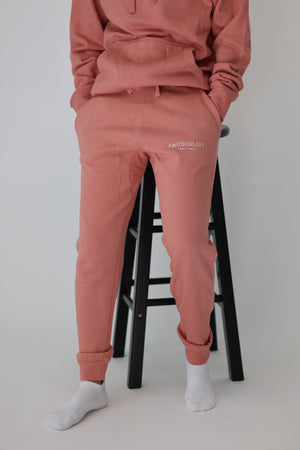 Fleece Joggers in Salmon