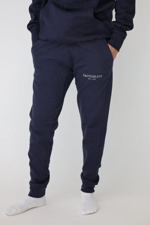 Fleece Joggers in Navy