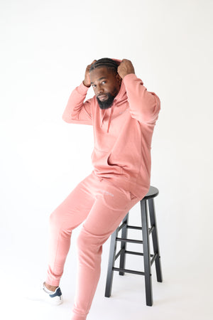 Fleece Hoodie in Salmon