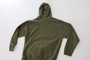 Fleece Hoodie in Military Green