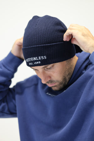Organic Beanie in Navy