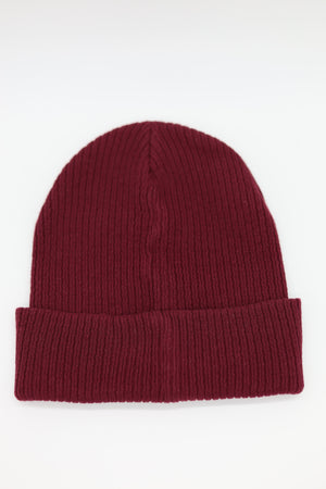Organic Beanie in Burgundy