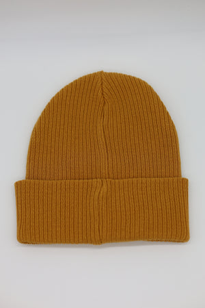 Organic Beanie in Mustard Yellow