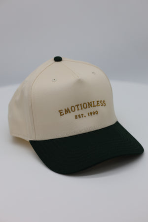 Natural & Dark Green Baseball Cap