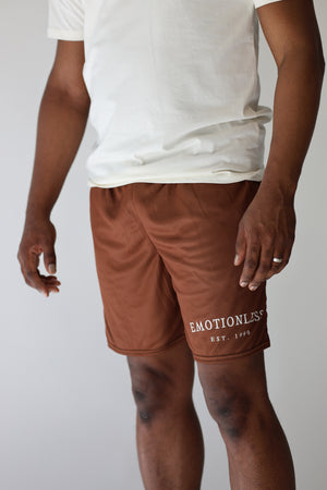 Mesh Shorts in Saddle Brown