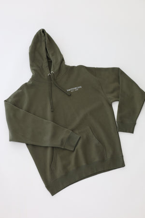 Fleece Hoodie in Military Green