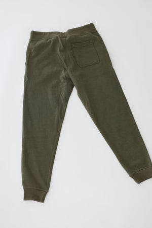 Fleece Joggers in Military Green