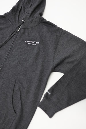 Zip Up Hoodie in Charcoal