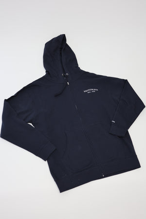Zip Up Hoodie in Navy